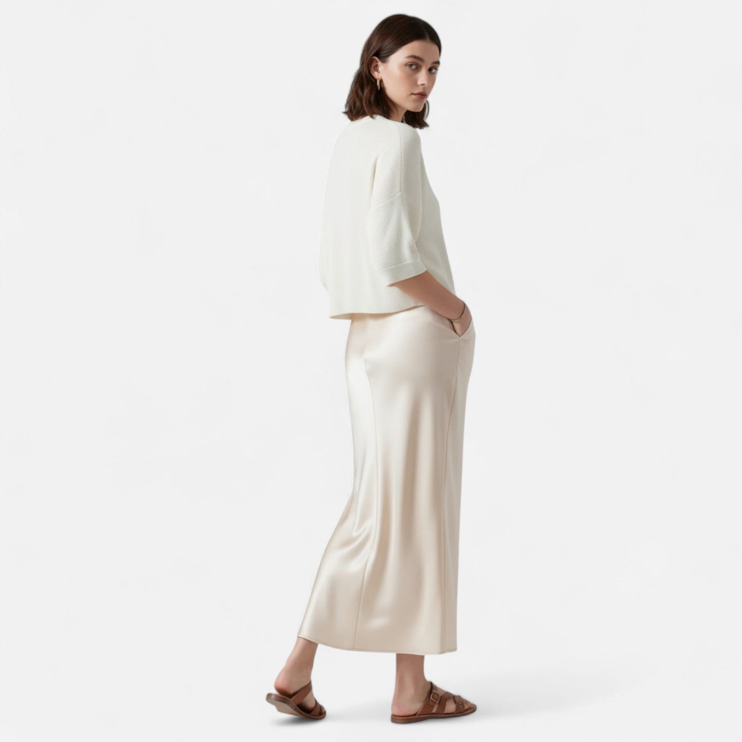 Women's Old Money Silk Skirt