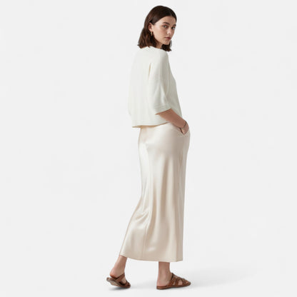 Women's Old Money Silk Skirt