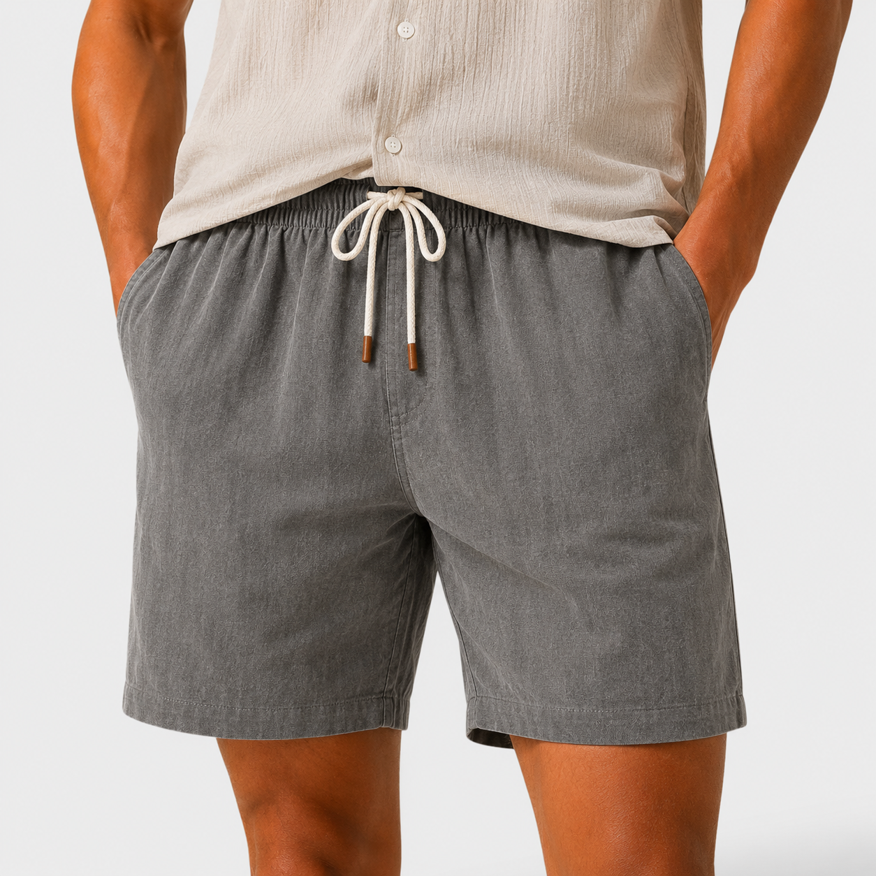 Men's Linen Shorts Lightweight Breathable Fit Everyday Summer Comfort