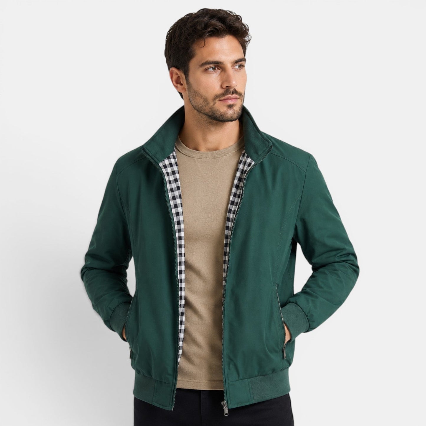 Men's Lightweight Casual Jacket Breathable Comfort Zip Front
