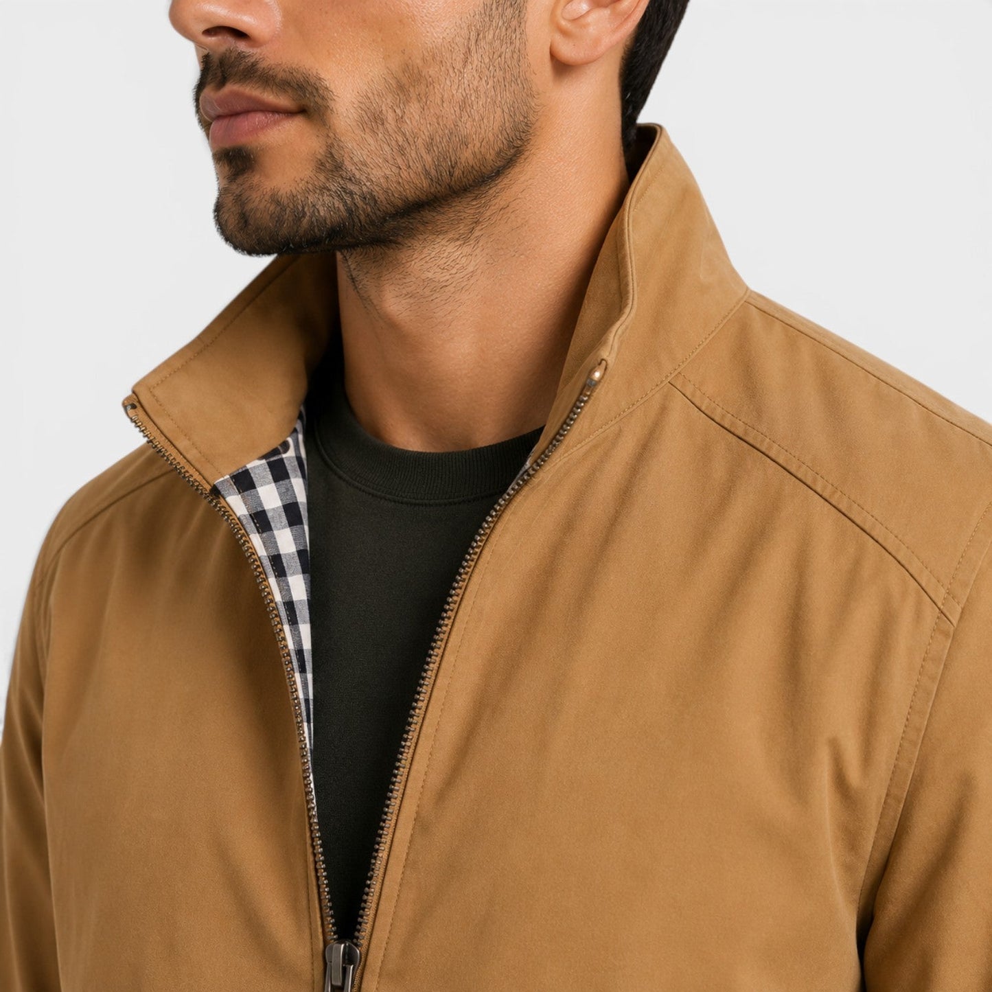 Men's Lightweight Casual Jacket Breathable Comfort Zip Front