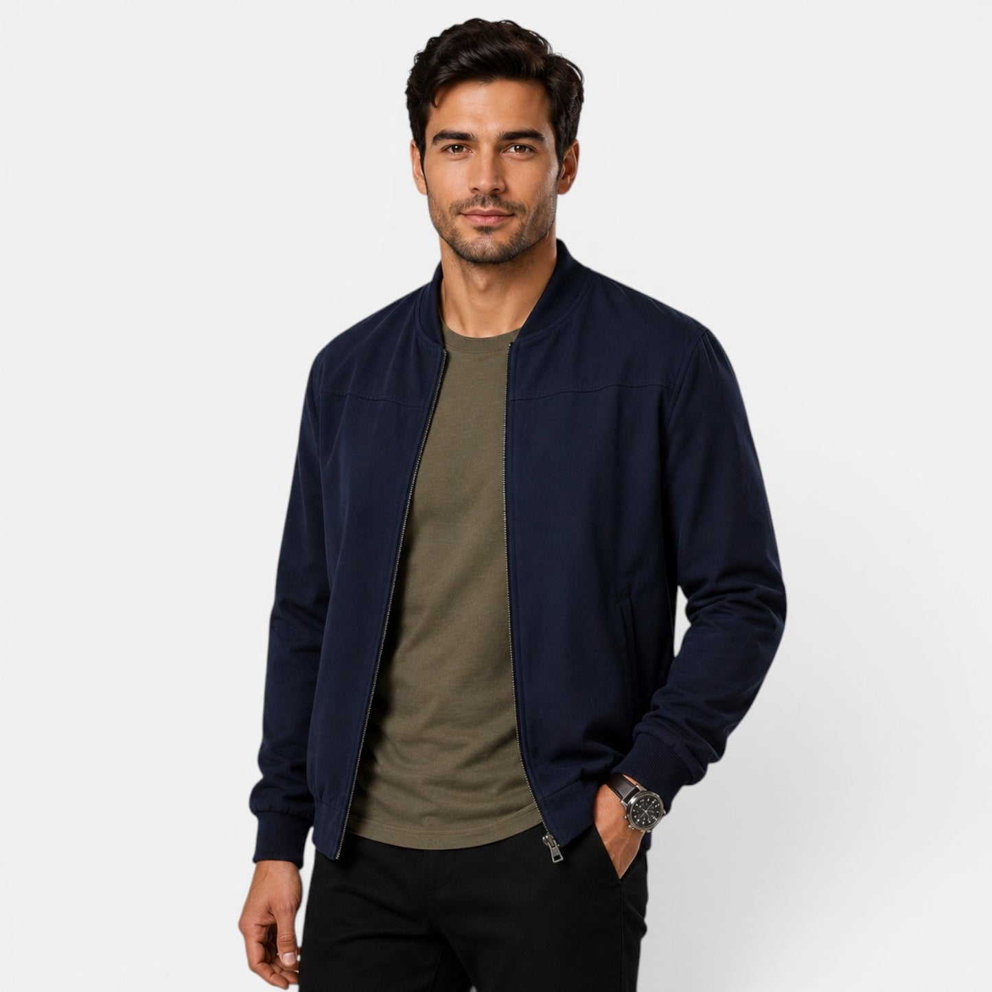 Men's Lightweight Bomber Jacket for Everyday Wear