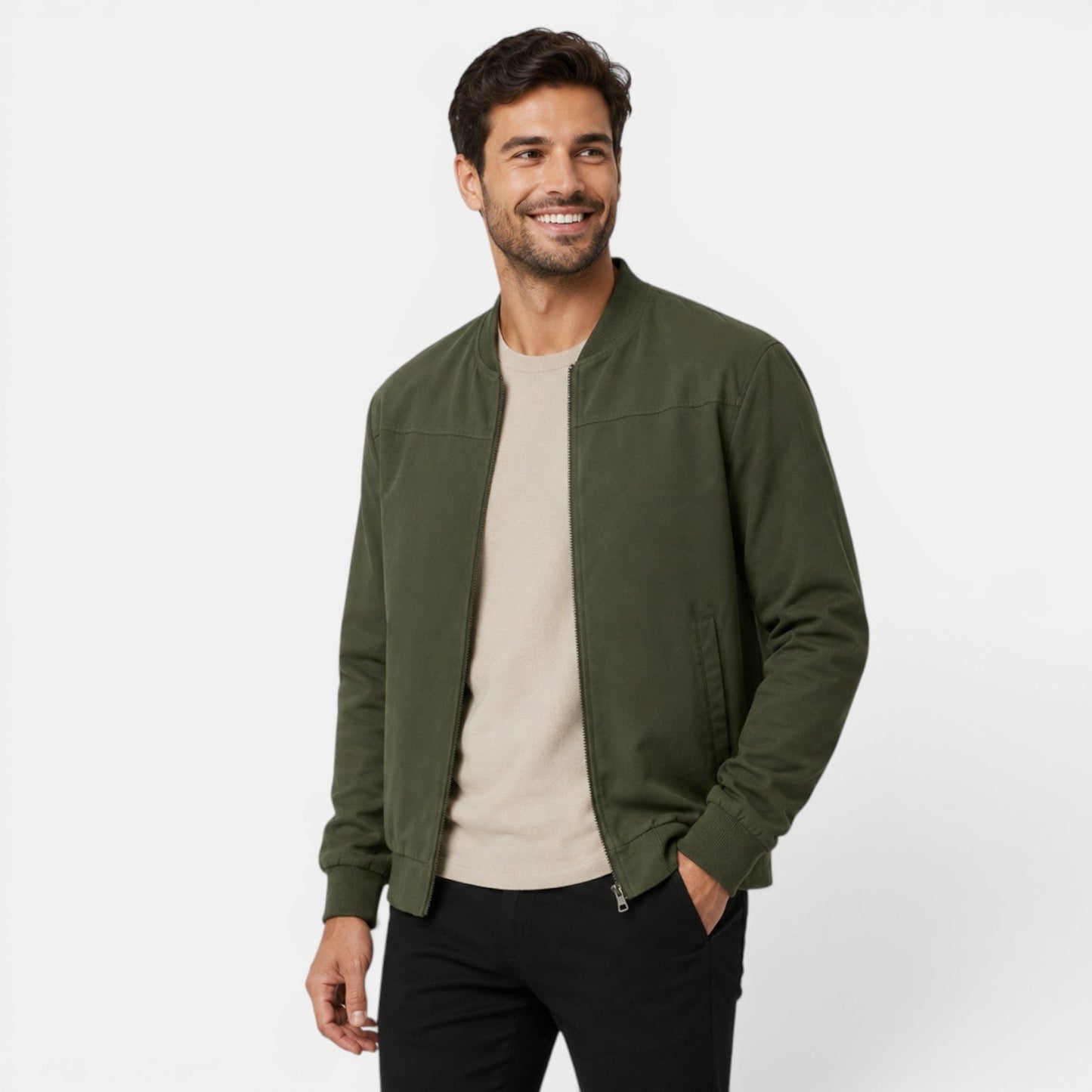 Men's Lightweight Bomber Jacket for Everyday Wear