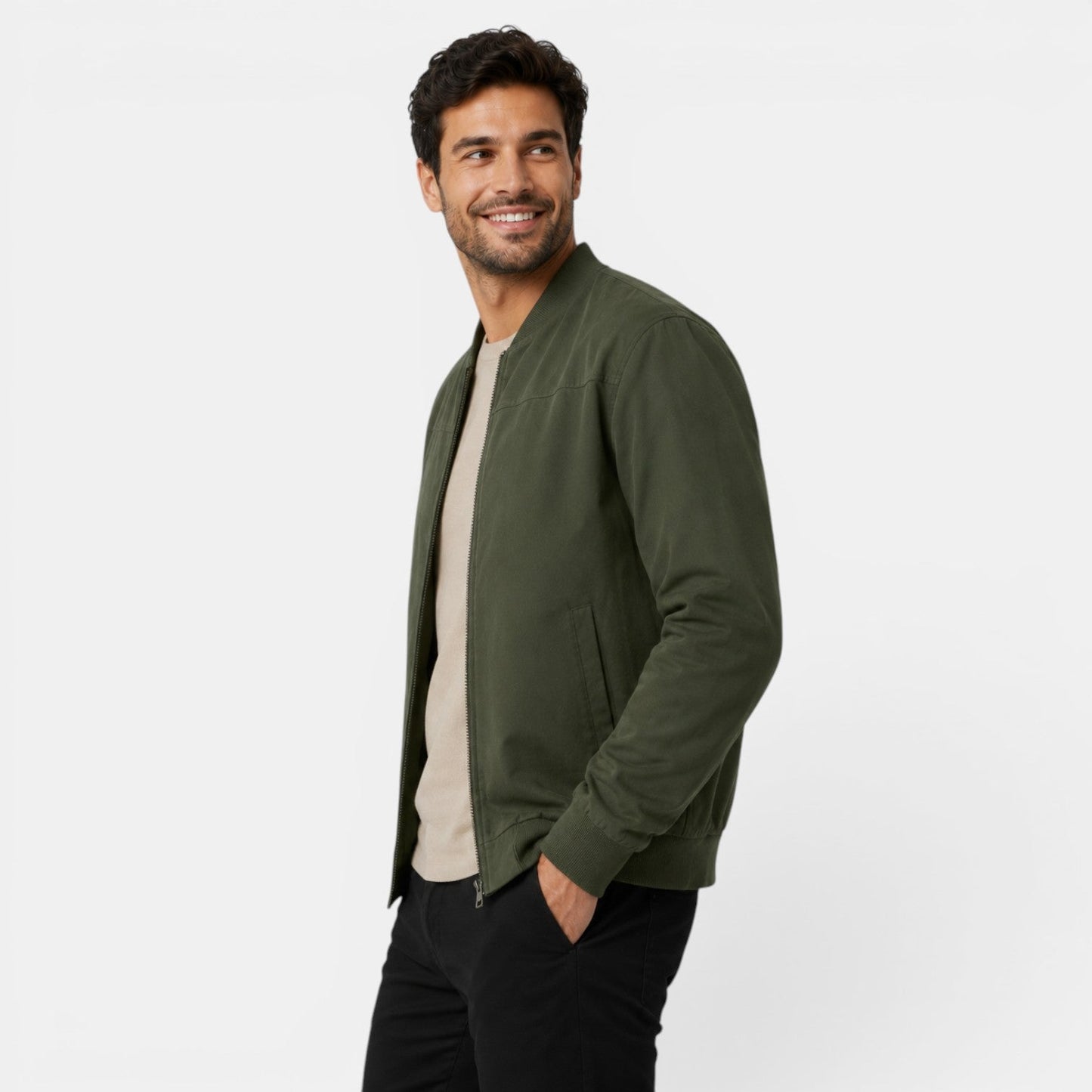 Men's Lightweight Bomber Jacket for Everyday Wear