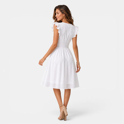 Women's Lace Midi Dress Lightweight Elegant Fit & Flare