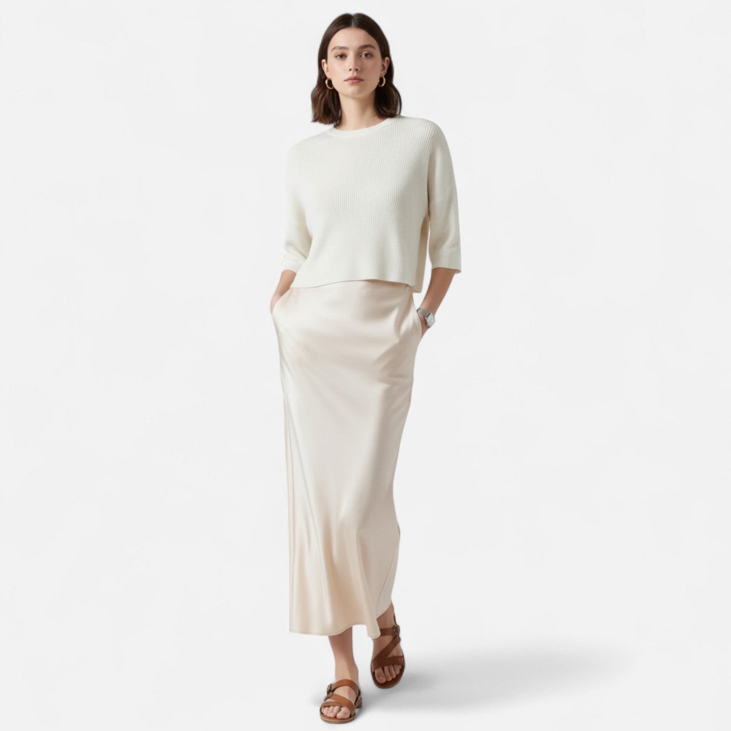 Women's Old Money Silk Skirt