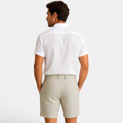 Men's Casual Linen Look Shorts Lightweight Comfort Everyday Wear