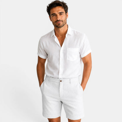 Men's Casual Linen Look Shorts Lightweight Comfort Everyday Wear