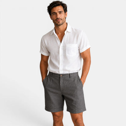 Men's Casual Linen Look Shorts Lightweight Comfort Everyday Wear