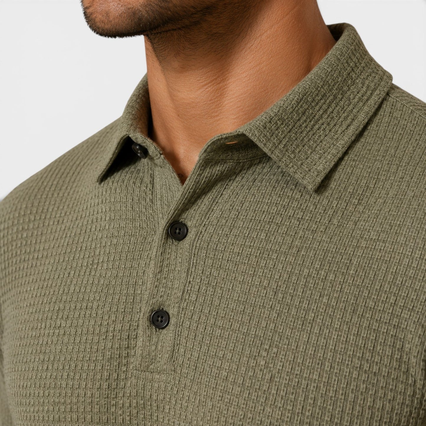 Men's Timeless Textured Polo Shirt Refined Classic Fit