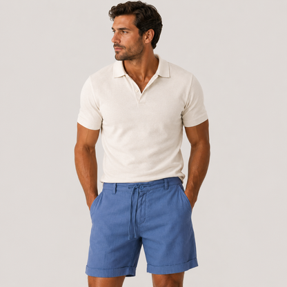 Men's Classic Linen Blend Shorts Breathable Everyday Comfort