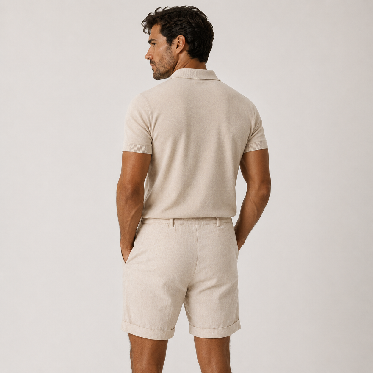 Men's Classic Linen Blend Shorts Breathable Everyday Comfort