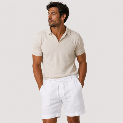 Men's Classic Linen Blend Shorts Breathable Everyday Comfort