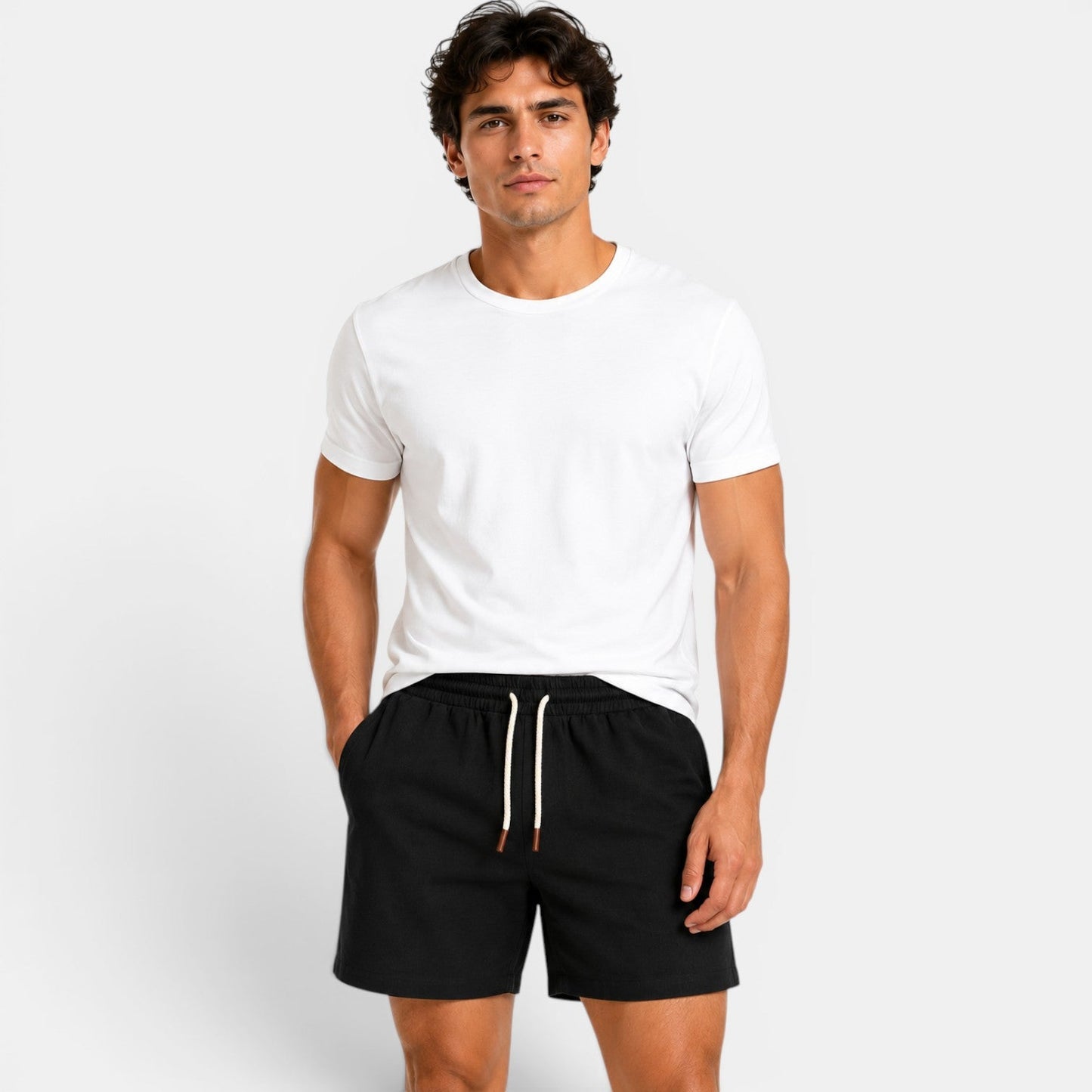 Men's Linen Shorts Lightweight Breathable Fit Everyday Summer Comfort