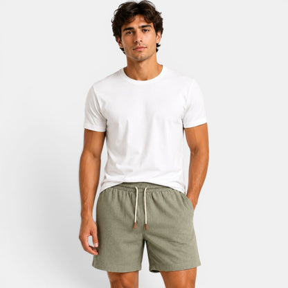 Men's Linen Shorts Lightweight Breathable Fit Everyday Summer Comfort