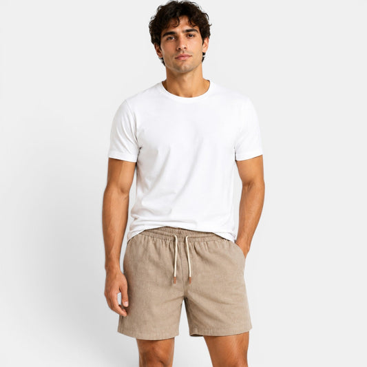 Men's Linen Shorts Lightweight Breathable Fit Everyday Summer Comfort
