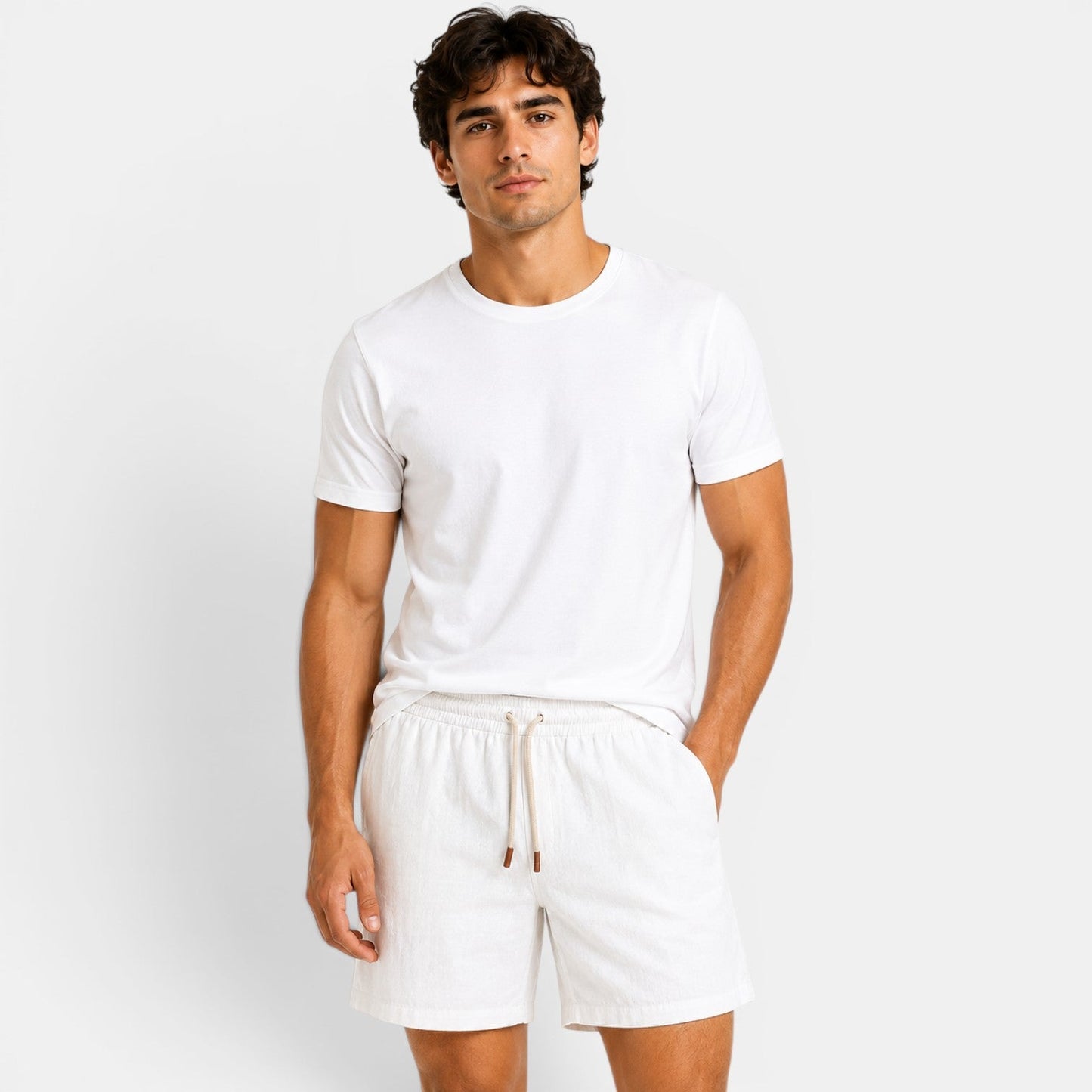 Men's Linen Shorts Lightweight Breathable Fit Everyday Summer Comfort