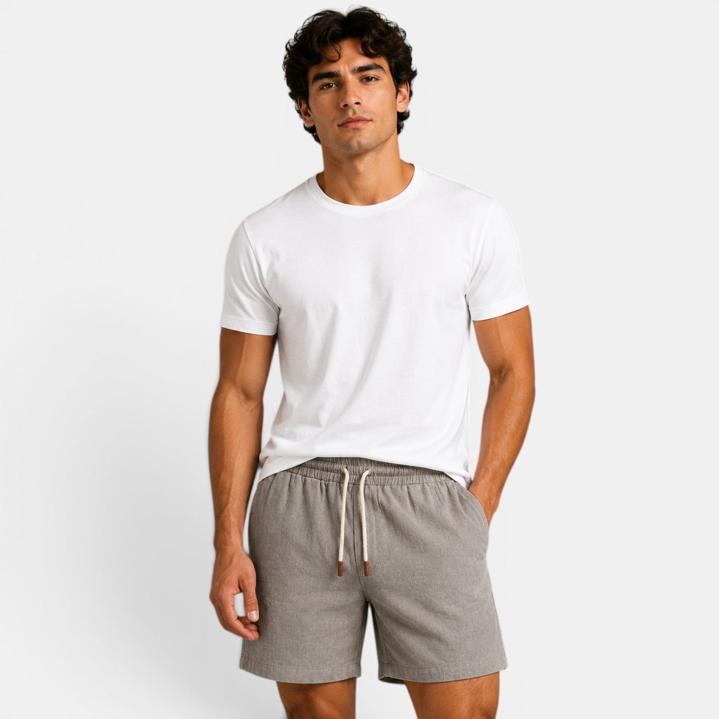 Men's Linen Shorts Lightweight Breathable Fit Everyday Summer Comfort