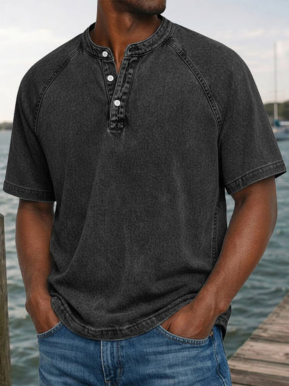 Vintage Henley Tee | Lightweight Summer Essential