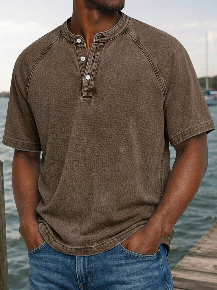 Vintage Henley Tee | Lightweight Summer Essential