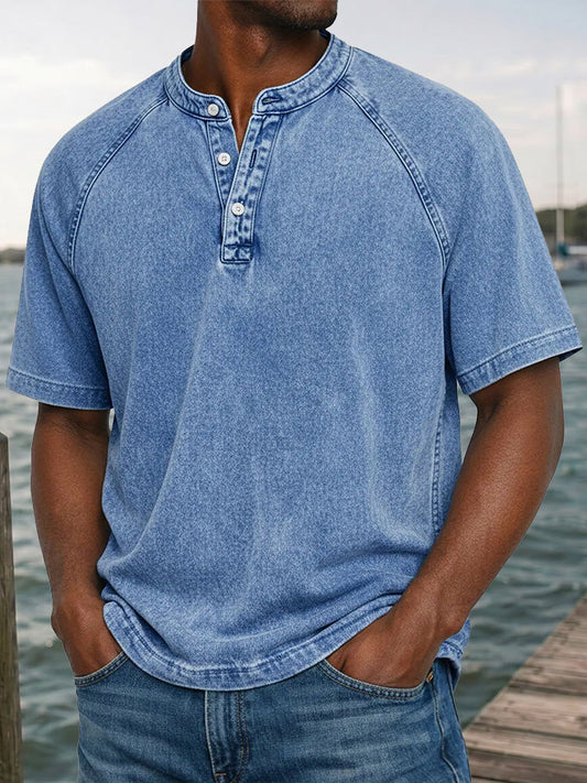 Vintage Henley Tee | Lightweight Summer Essential