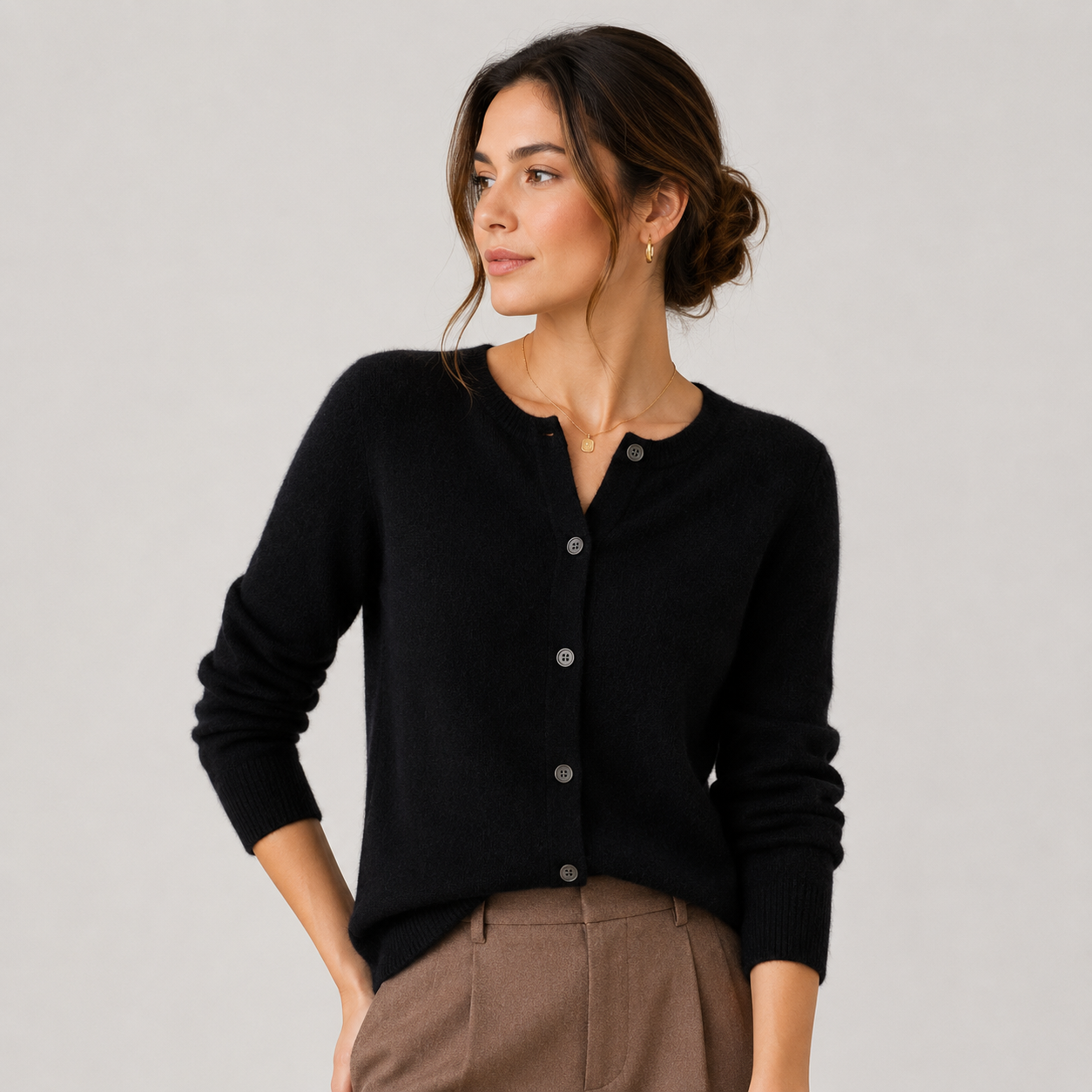Women's Cashmere Cardigan Soft Button Front Knit Sweater