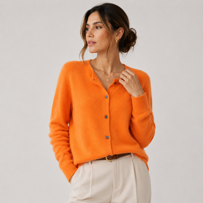 Women's Cashmere Cardigan Soft Button Front Knit Sweater
