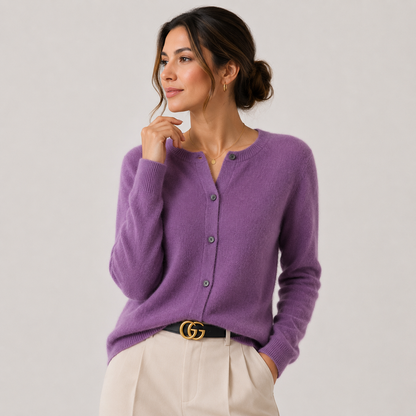 Women's Cashmere Cardigan Soft Button Front Knit Sweater