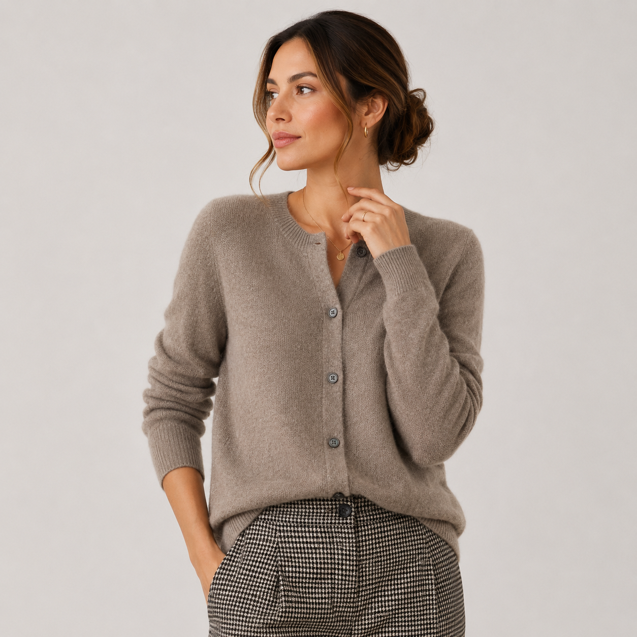 Women's Cashmere Cardigan Soft Button Front Knit Sweater