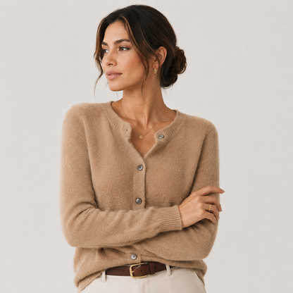 Women's Cashmere Cardigan Soft Button Front Knit Sweater