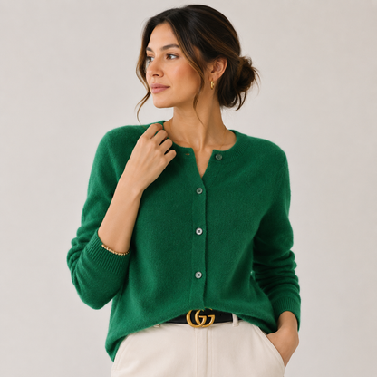 Women's Cashmere Cardigan Soft Button Front Knit Sweater