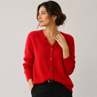Women's Cashmere Cardigan Soft Button Front Knit Sweater
