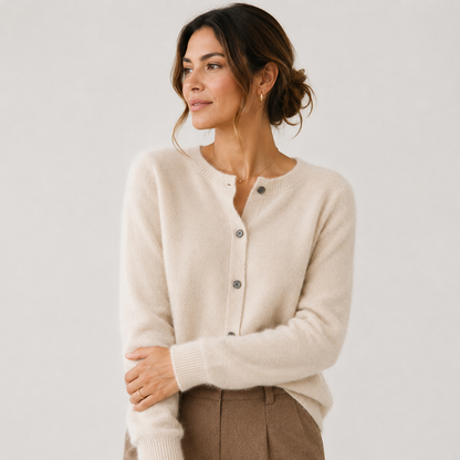 Women's Cashmere Cardigan Soft Button Front Knit Sweater
