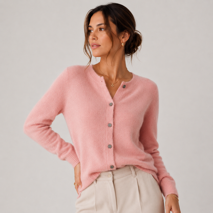 Women's Cashmere Cardigan Soft Button Front Knit Sweater