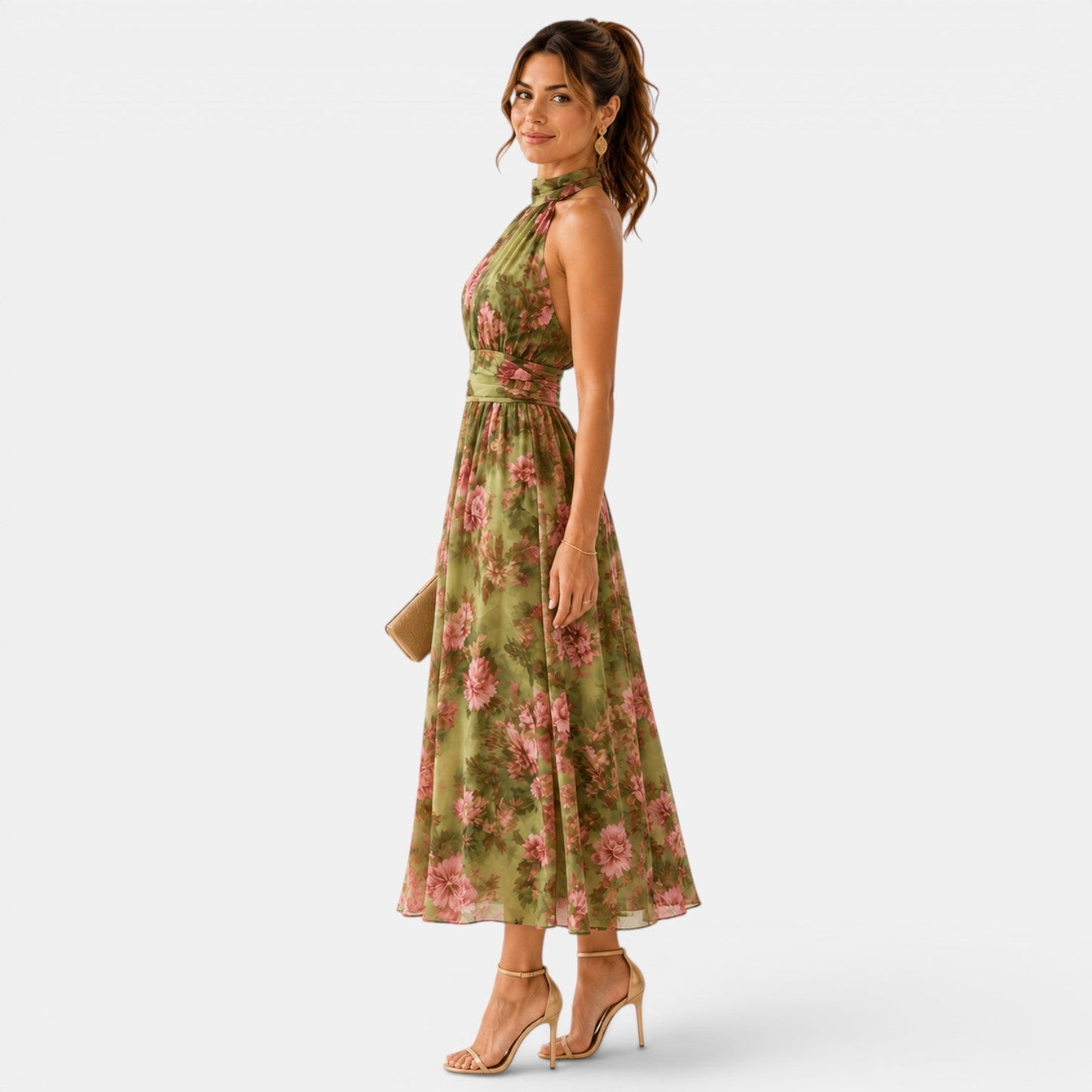 Women's Halter Neck Maxi Dress Elegant for Vacation and Events