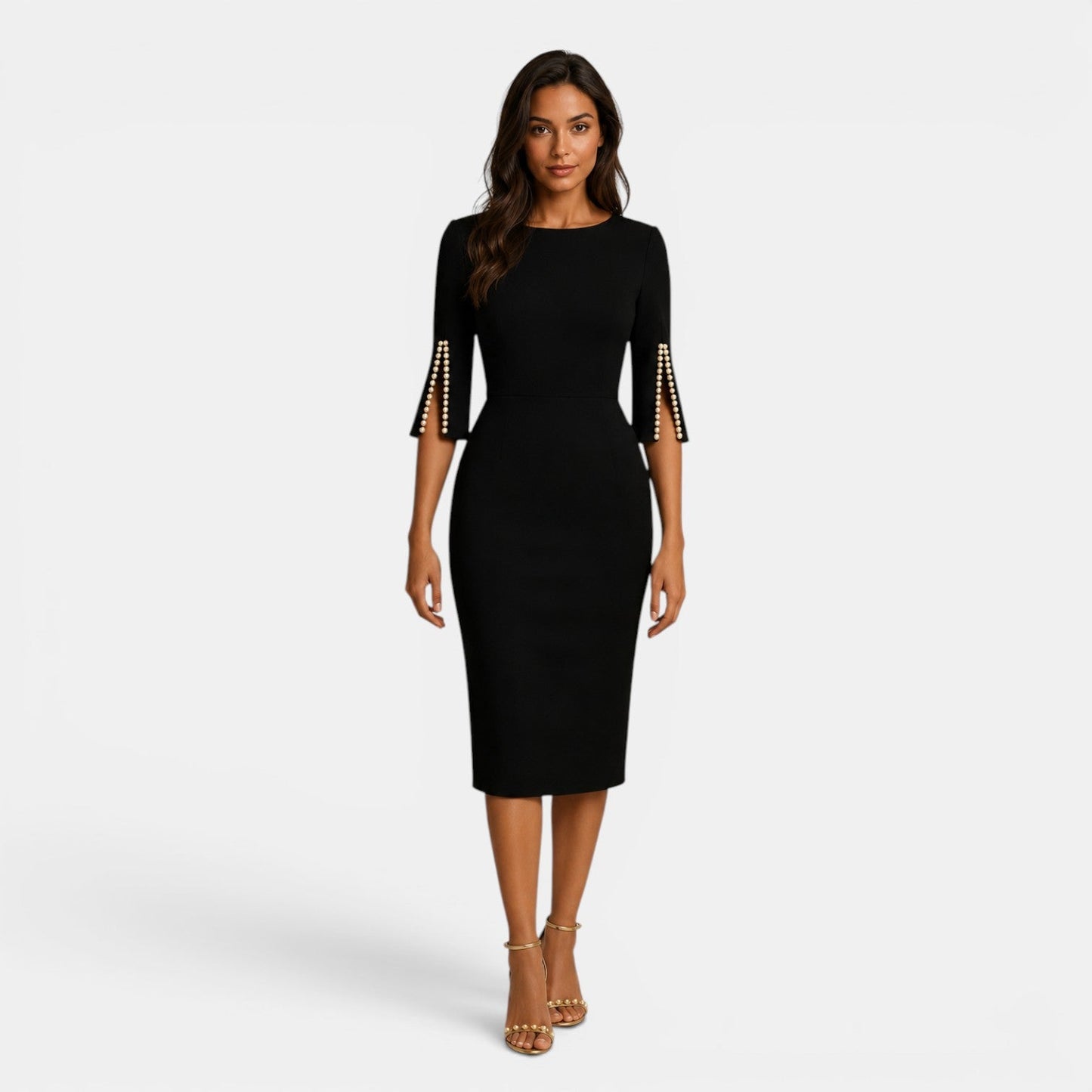 Women’s Tailored Midi Dress for Business and Formal Wear