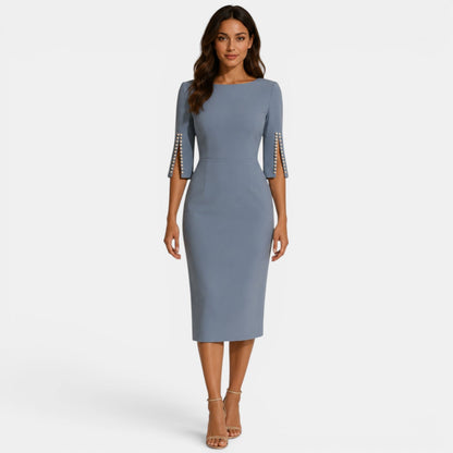 Women’s Tailored Midi Dress for Business and Formal Wear