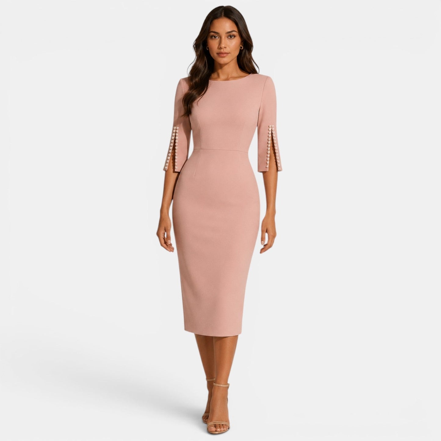 Women’s Tailored Midi Dress for Business and Formal Wear