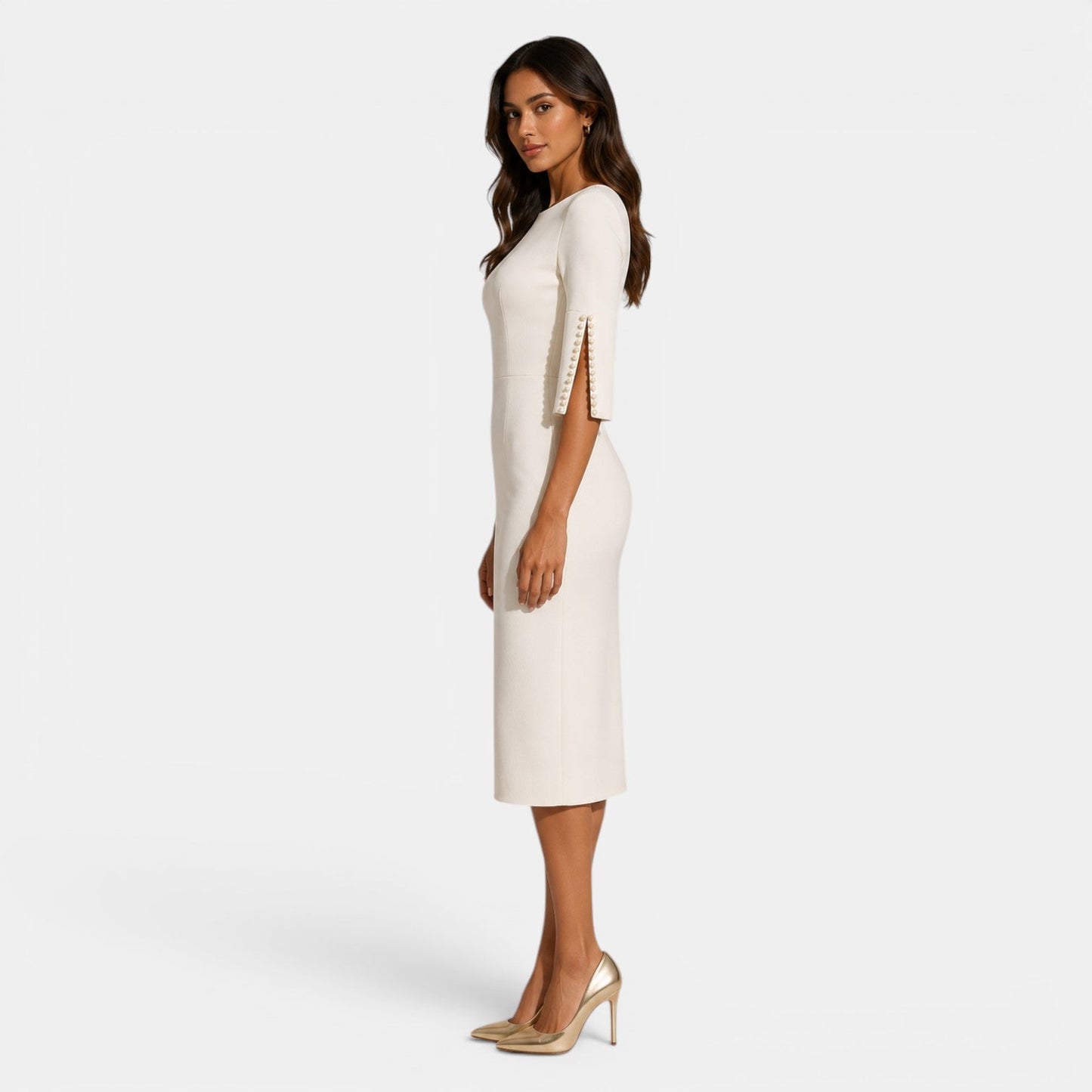 Women’s Tailored Midi Dress for Business and Formal Wear