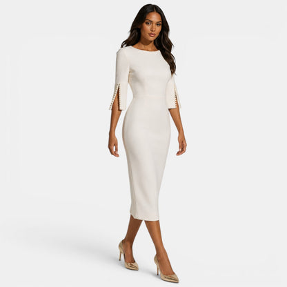 Women’s Tailored Midi Dress for Business and Formal Wear