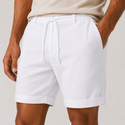 Men's Classic Linen Blend Shorts Breathable Everyday Comfort
