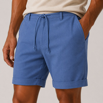 Men's Classic Linen Blend Shorts Breathable Everyday Comfort