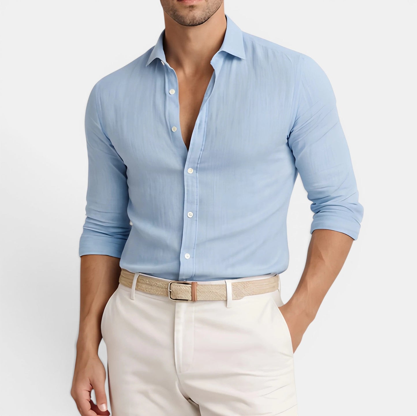 Men’s Breathable Linen Shirt