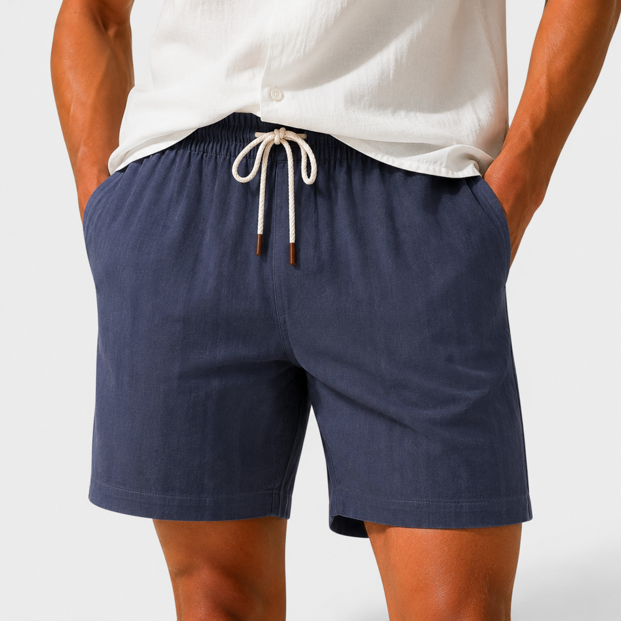 Men's Linen Shorts Lightweight Breathable Fit Everyday Summer Comfort